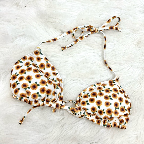 Hollister Sunflower Print Bikini Top - Small - Picture 2 of 4